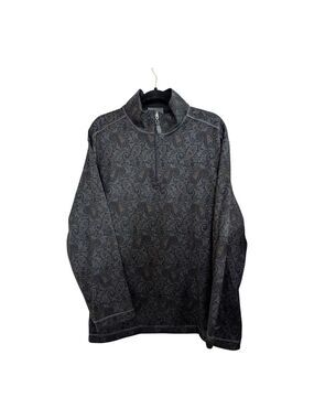 Nicoby Dual Look Paisley/Black Reversible Quarter Zip Size XXL Luxury